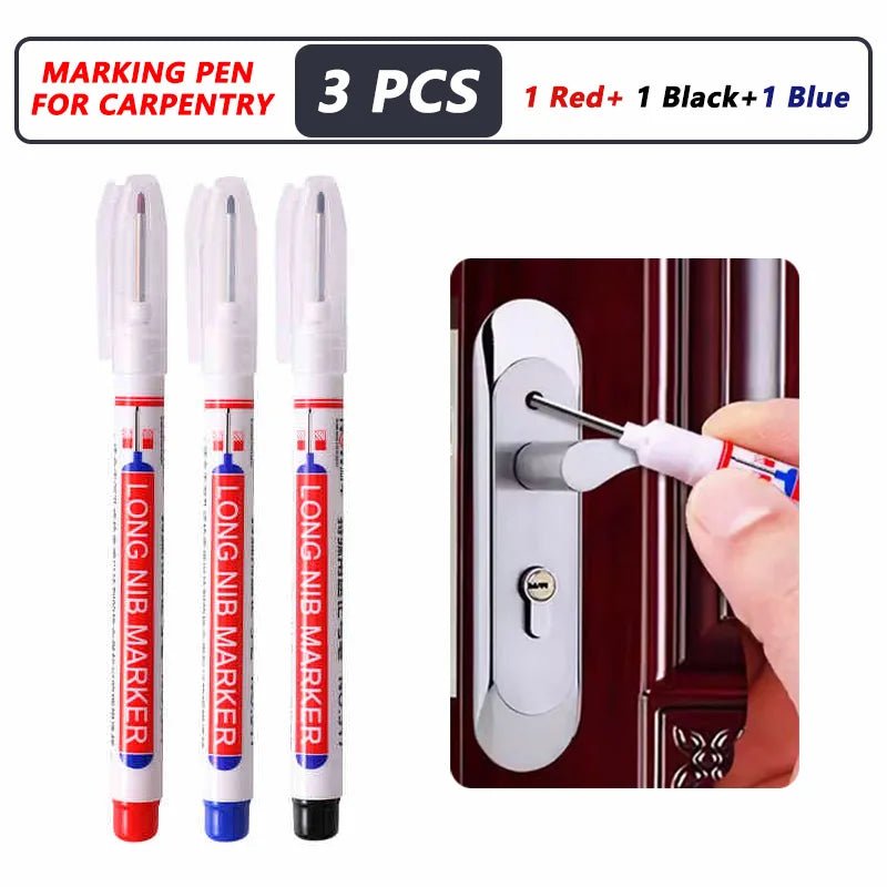 1-40PCS 20mm Deep Hole Long Nib Head Markers For Metal Perforating Pen Waterproof Bathroom Woodworking Decoration Multi-Purpose - Cozy & Co. Market