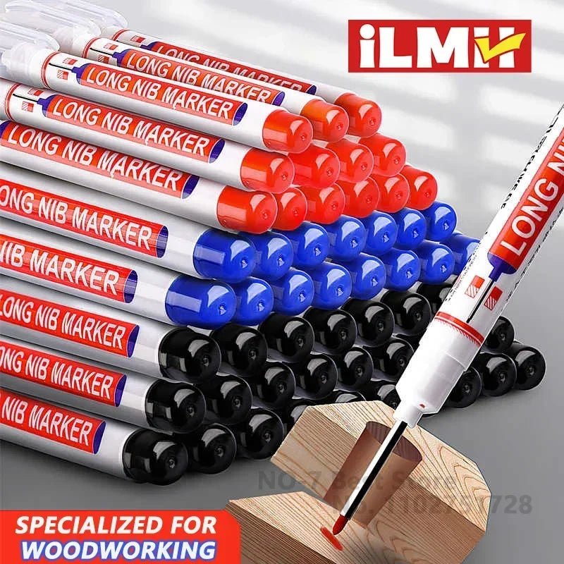 1-40PCS 20mm Deep Hole Long Nib Head Markers For Metal Perforating Pen Waterproof Bathroom Woodworking Decoration Multi-Purpose - Cozy & Co. Market