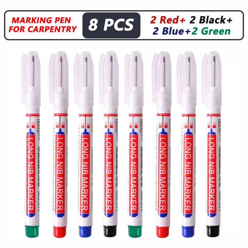 1-40PCS 20mm Deep Hole Long Nib Head Markers For Metal Perforating Pen Waterproof Bathroom Woodworking Decoration Multi-Purpose - Cozy & Co. Market