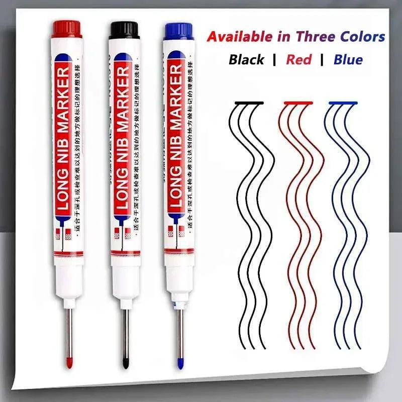 1-40PCS 20mm Deep Hole Long Nib Head Markers For Metal Perforating Pen Waterproof Bathroom Woodworking Decoration Multi-Purpose - Cozy & Co. Market