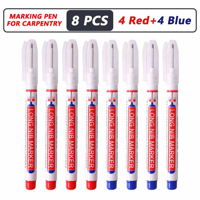 1-40PCS 20mm Deep Hole Long Nib Head Markers For Metal Perforating Pen Waterproof Bathroom Woodworking Decoration Multi-Purpose - Cozy & Co. Market