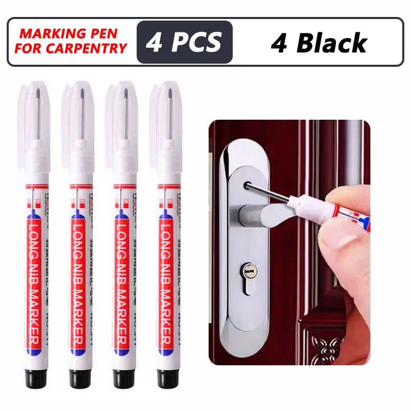 1-40PCS 20mm Deep Hole Long Nib Head Markers For Metal Perforating Pen Waterproof Bathroom Woodworking Decoration Multi-Purpose - Cozy & Co. Market