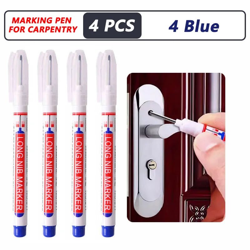 1-40PCS 20mm Deep Hole Long Nib Head Markers For Metal Perforating Pen Waterproof Bathroom Woodworking Decoration Multi-Purpose - Cozy & Co. Market
