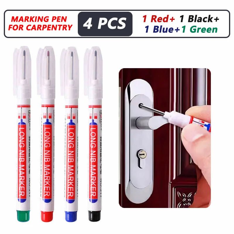 1-40PCS 20mm Deep Hole Long Nib Head Markers For Metal Perforating Pen Waterproof Bathroom Woodworking Decoration Multi-Purpose - Cozy & Co. Market