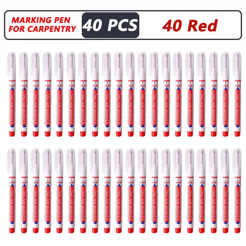 1-40PCS 20mm Deep Hole Long Nib Head Markers For Metal Perforating Pen Waterproof Bathroom Woodworking Decoration Multi-Purpose - Cozy & Co. Market