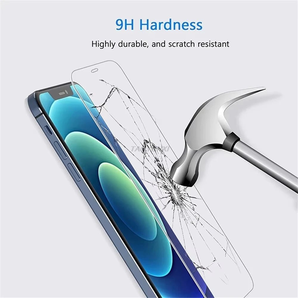 1-4Pcs Protective Glass For iPhone 17 16 15 14 13 12 11 Pro XR X XS Max Screen Protectors For iPhone 7 8 6 Plus 12 13 Mini Glass - Cozy & Co. Market