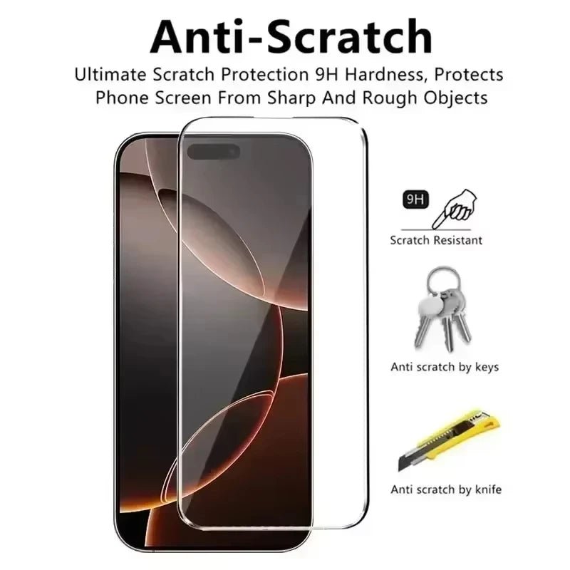 1-4Pcs Protective Glass For iPhone 17 16 15 14 13 12 11 Pro XR X XS Max Screen Protectors For iPhone 7 8 6 Plus 12 13 Mini Glass - Cozy & Co. Market