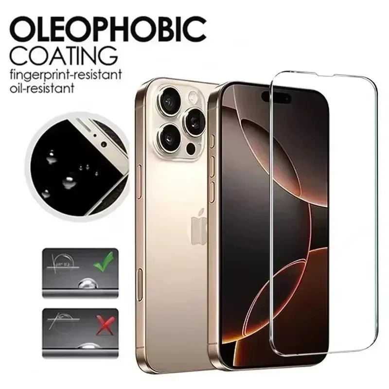 1-4Pcs Protective Glass For iPhone 17 16 15 14 13 12 11 Pro XR X XS Max Screen Protectors For iPhone 7 8 6 Plus 12 13 Mini Glass - Cozy & Co. Market