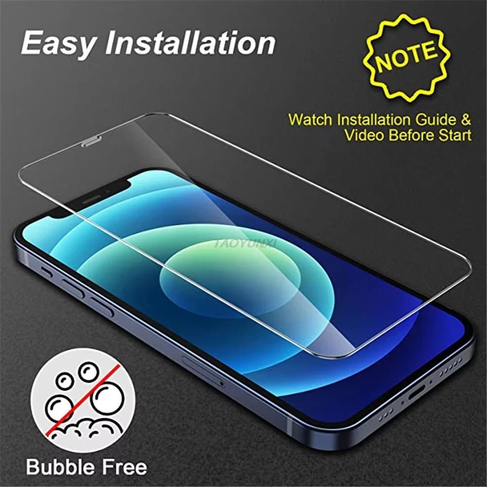 1-4Pcs Protective Glass For iPhone 17 16 15 14 13 12 11 Pro XR X XS Max Screen Protectors For iPhone 7 8 6 Plus 12 13 Mini Glass - Cozy & Co. Market