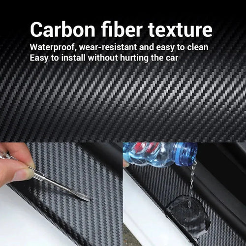 1-5m Nano Carbon Fiber Car Tape Sticker Door Mirror Paste Protector Strip DIY Protection Protective Film Waterproof Adhesive - Cozy & Co. Market