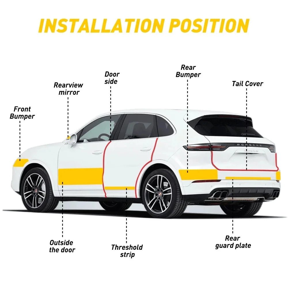 1-5m Nano Carbon Fiber Car Tape Sticker Door Mirror Paste Protector Strip DIY Protection Protective Film Waterproof Adhesive - Cozy & Co. Market