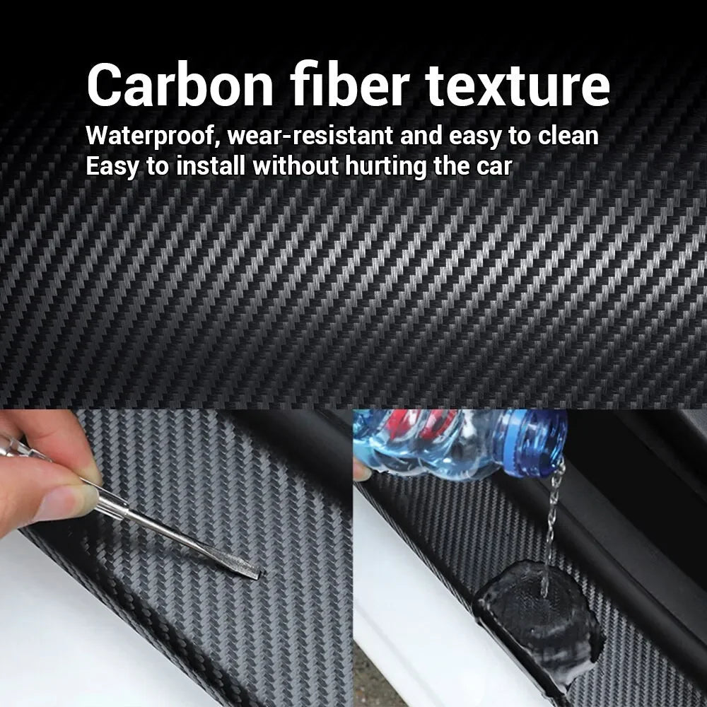 1-5m Nano Carbon Fiber Car Tape Sticker Door Mirror Paste Protector Strip DIY Protection Protective Film Waterproof Adhesive - Cozy & Co. Market