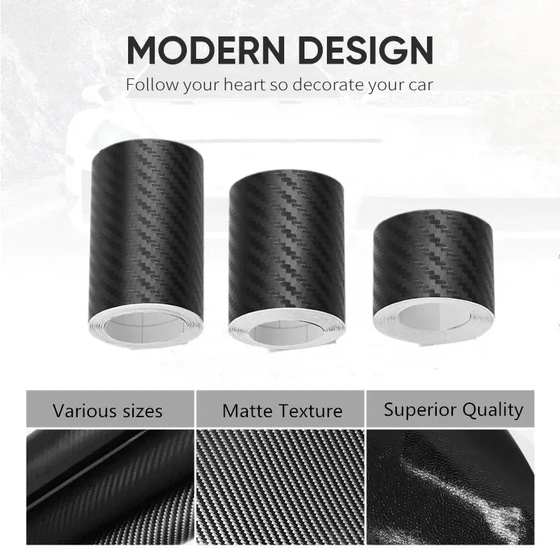 1-5m Nano Carbon Fiber Car Tape Sticker Door Mirror Paste Protector Strip DIY Protection Protective Film Waterproof Adhesive - Cozy & Co. Market
