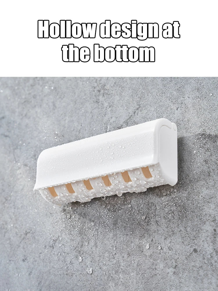 1 For Household 6-Tooth Brush Hook, Wall-Mounted Plastic Toothbrush Holder, Suitable For Bathroom, Rv, Cabinet Storage, White - Cozy & Co. Market