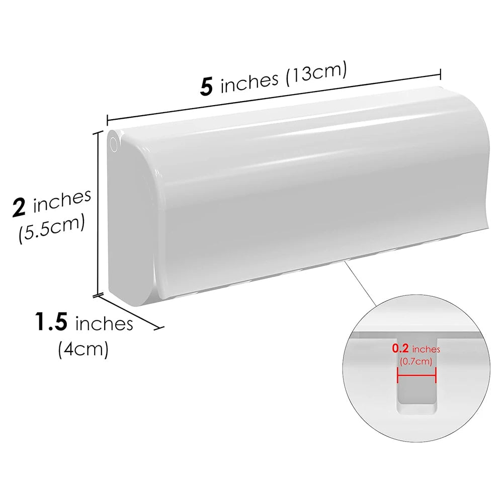 1 For Household 6-Tooth Brush Hook, Wall-Mounted Plastic Toothbrush Holder, Suitable For Bathroom, Rv, Cabinet Storage, White - Cozy & Co. Market