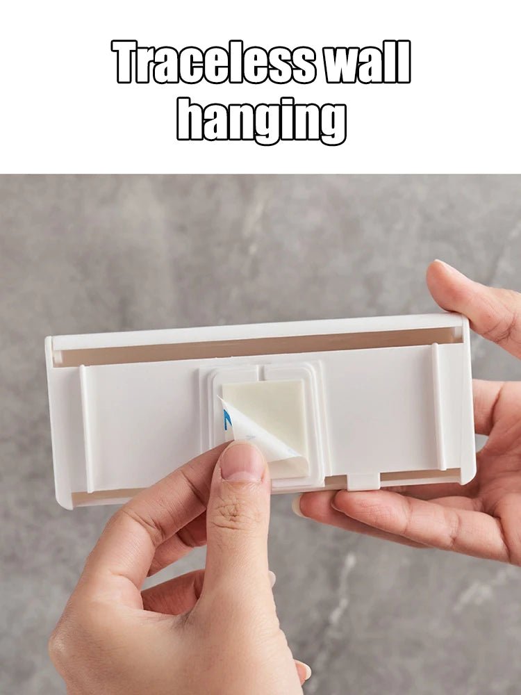 1 For Household 6-Tooth Brush Hook, Wall-Mounted Plastic Toothbrush Holder, Suitable For Bathroom, Rv, Cabinet Storage, White - Cozy & Co. Market