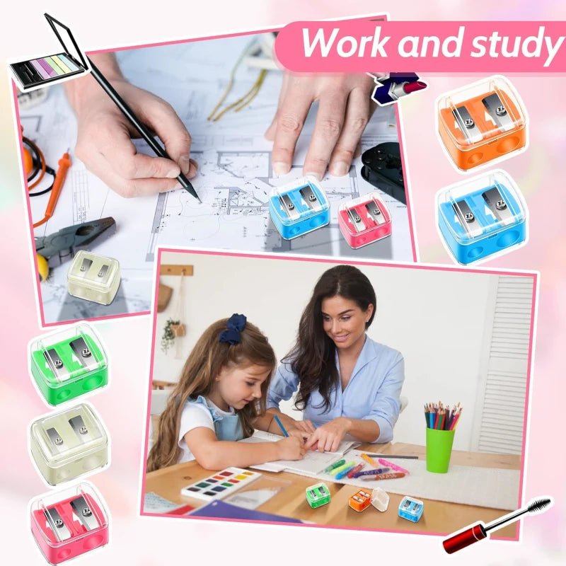 1 Pcs Eyeliner Sharpener, Dual Holes Eyeliner Sharpener, Compact Makeup Pencil Sharpeners, for Eyeliner Lip Liner Pencils - Cozy & Co. Market
