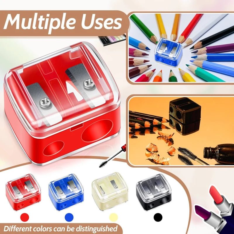 1 Pcs Eyeliner Sharpener, Dual Holes Eyeliner Sharpener, Compact Makeup Pencil Sharpeners, for Eyeliner Lip Liner Pencils - Cozy & Co. Market