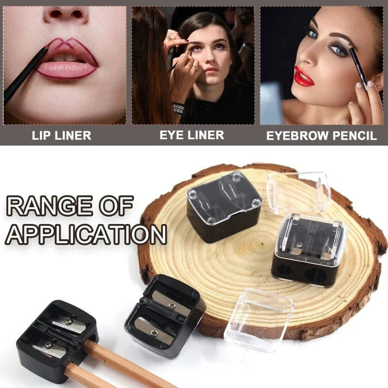 1 Pcs Eyeliner Sharpener, Dual Holes Eyeliner Sharpener, Compact Makeup Pencil Sharpeners, for Eyeliner Lip Liner Pencils - Cozy & Co. Market