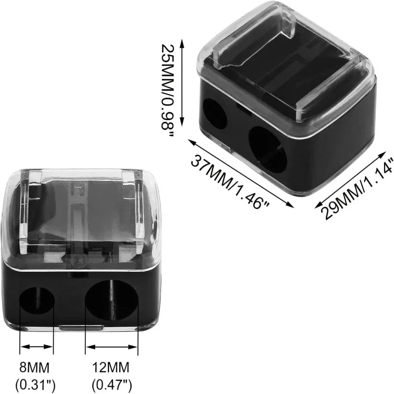 1 Pcs Eyeliner Sharpener, Dual Holes Eyeliner Sharpener, Compact Makeup Pencil Sharpeners, for Eyeliner Lip Liner Pencils - Cozy & Co. Market