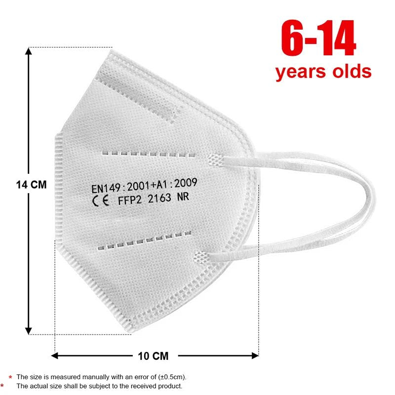 10-100pcs Child Disposable Mask Dust Masks Kids KN95 Mask Full Face Masks Non-woven Fabric Facemask Virus Mouths Fpp2 Covers - Cozy & Co. Market
