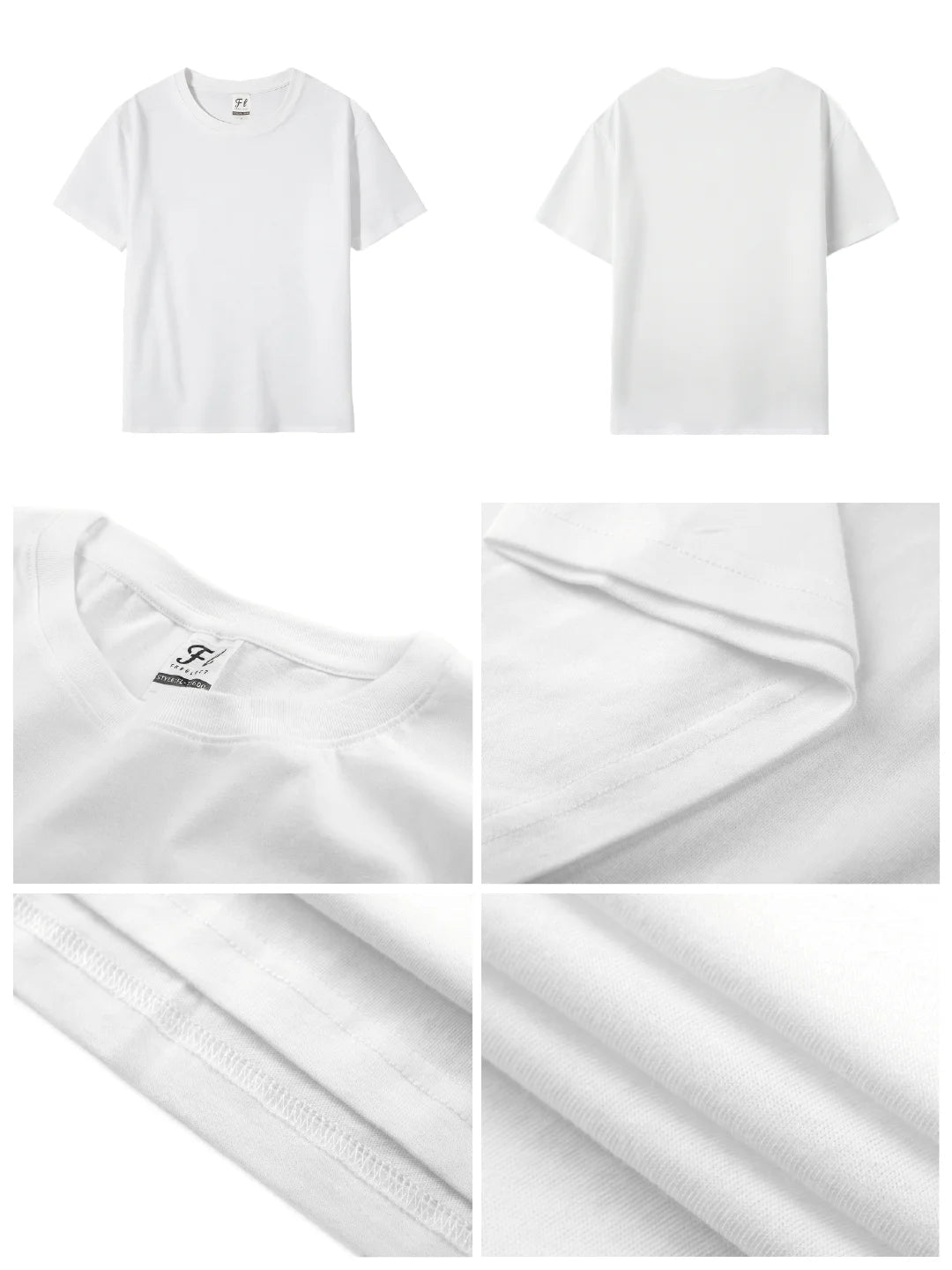 100% Cotton Blank T Shirt USA Warehouse Fast Shipping Custom Printing Low MOQ Wholesale - Cozy & Co. Market