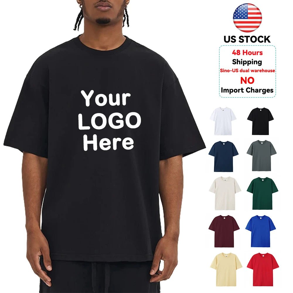 100% Cotton Blank T Shirt USA Warehouse Fast Shipping Custom Printing Low MOQ Wholesale - Cozy & Co. Market