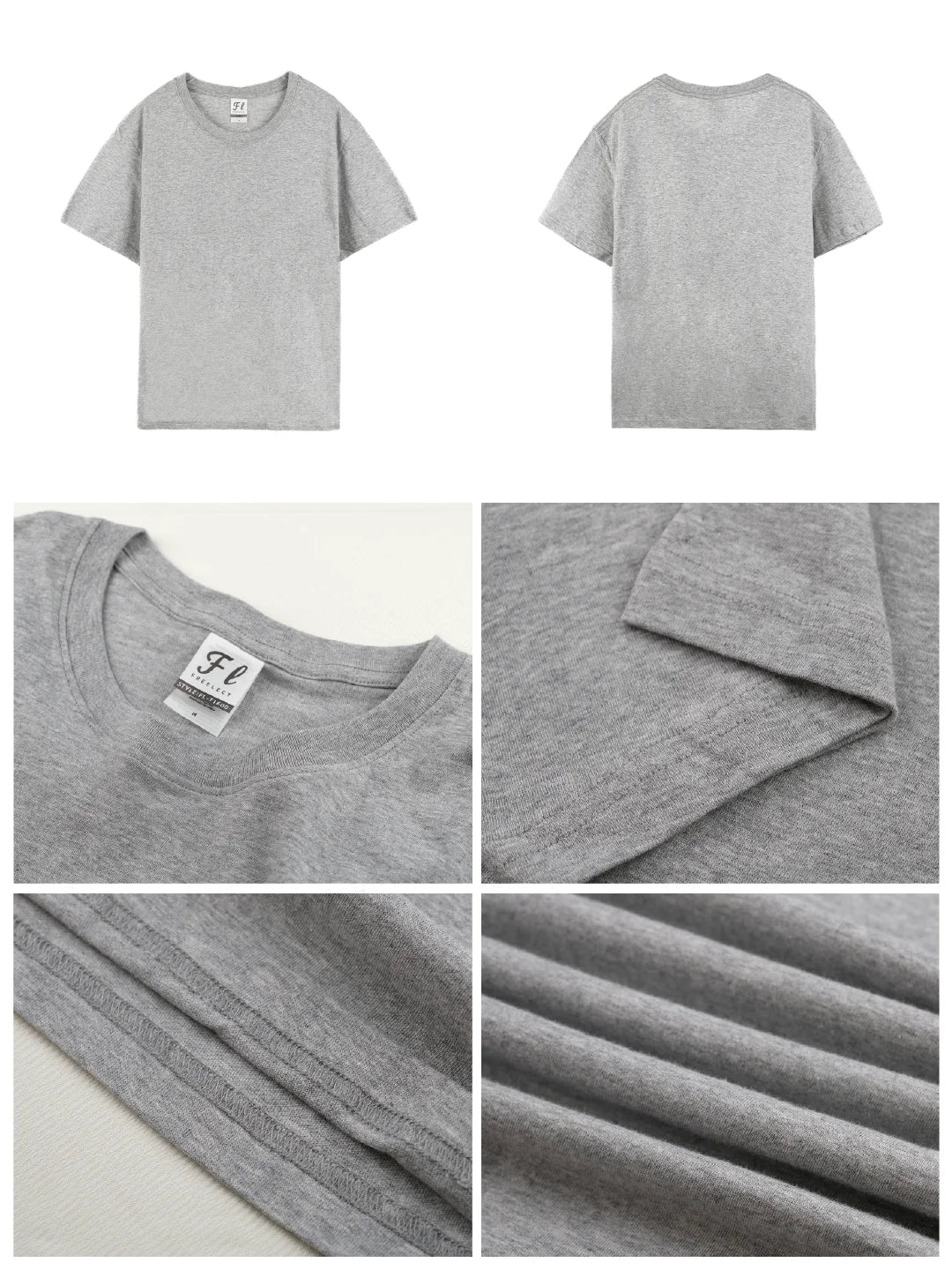 100% Cotton Blank T Shirt USA Warehouse Fast Shipping Custom Printing Low MOQ Wholesale - Cozy & Co. Market