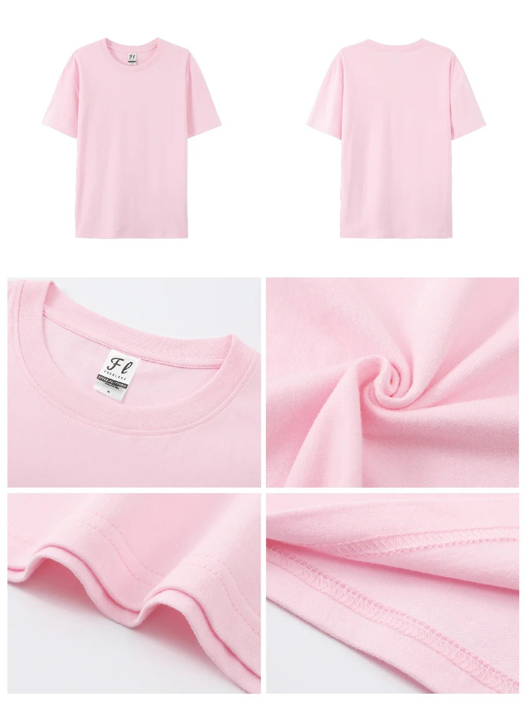 100% Cotton Blank T Shirt USA Warehouse Fast Shipping Custom Printing Low MOQ Wholesale - Cozy & Co. Market