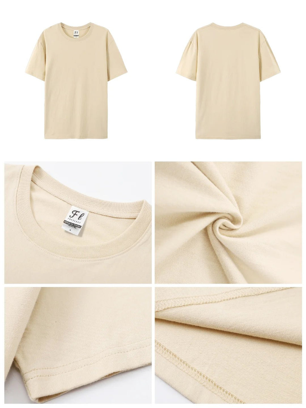 100% Cotton Blank T Shirt USA Warehouse Fast Shipping Custom Printing Low MOQ Wholesale - Cozy & Co. Market