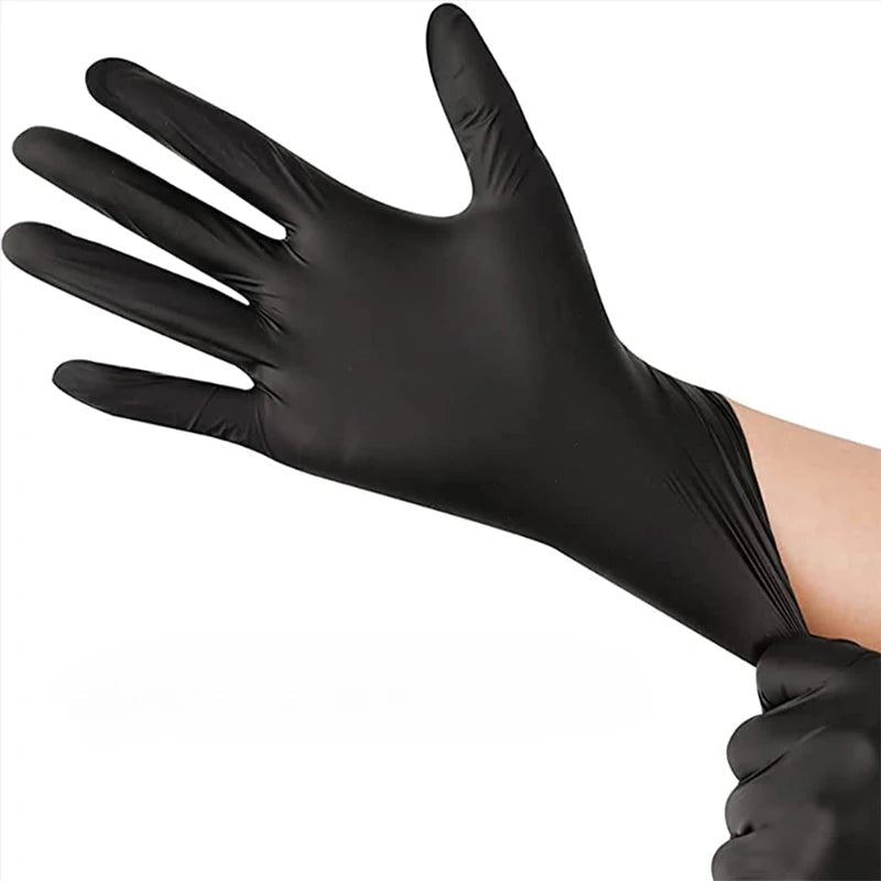 100/50/20PCS Black Nitrile Gloves Thickened Disposable Gloves for Cleaning Hairdressing Waterproof Dishwashing Tattoo Gloves - Cozy & Co. Market