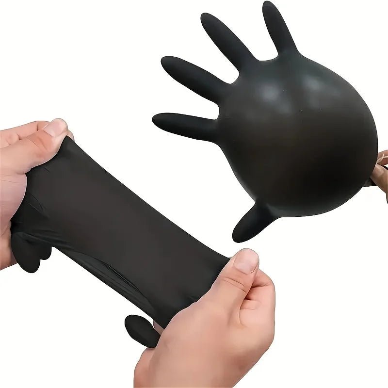 100/50/20PCS Black Nitrile Gloves Thickened Disposable Gloves for Cleaning Hairdressing Waterproof Dishwashing Tattoo Gloves - Cozy & Co. Market