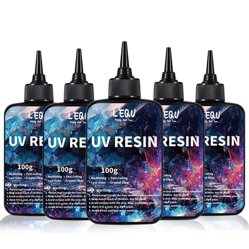 100g UV Resin Clear,Hard,Upgraded Crystal Clear Epoxy Resin Up Premixed UV Cure Resin for Craft Jewelry Making - Cozy & Co. Market
