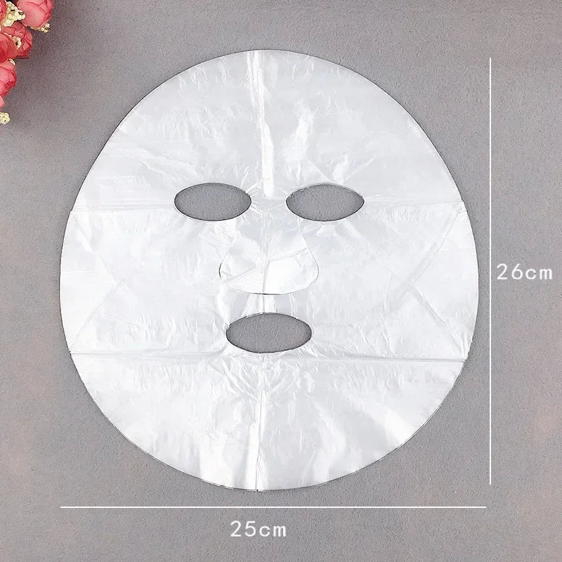 100Ps Disposable Face Plastic Paper Transparent PE Masks Film Full Cleaner Mask Neck Stickers Wrap Facial Beauty Healthy Tool - Cozy & Co. Market