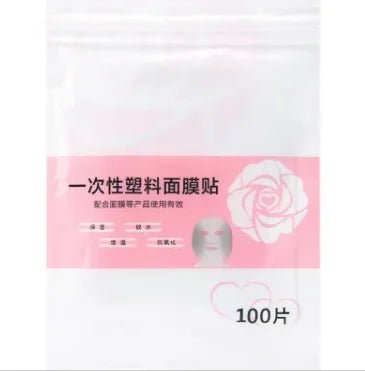 100Ps Disposable Face Plastic Paper Transparent PE Masks Film Full Cleaner Mask Neck Stickers Wrap Facial Beauty Healthy Tool - Cozy & Co. Market