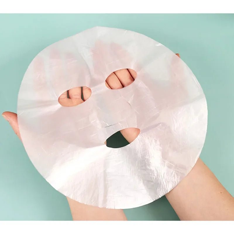 100Ps Disposable Face Plastic Paper Transparent PE Masks Film Full Cleaner Mask Neck Stickers Wrap Facial Beauty Healthy Tool - Cozy & Co. Market