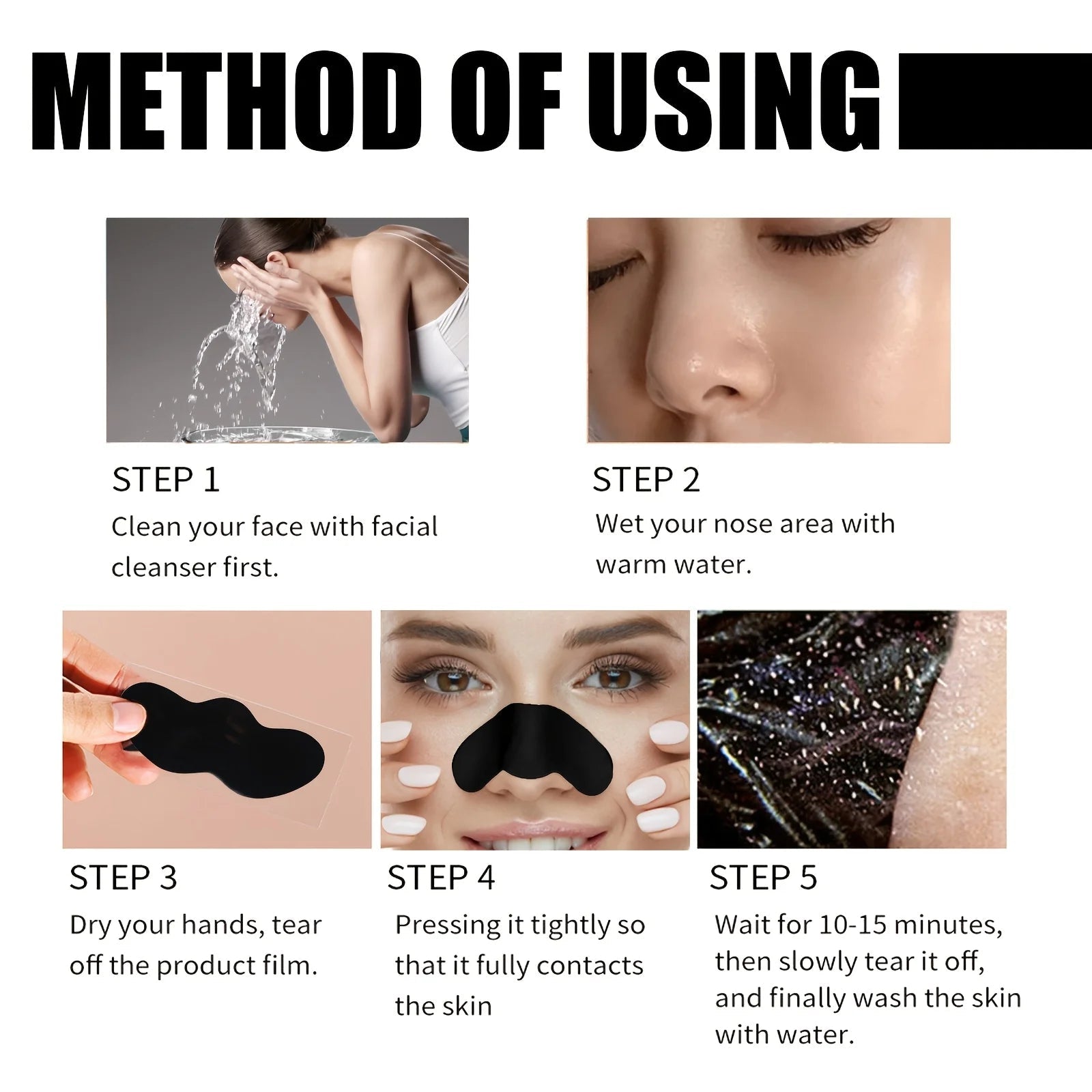 10/20/50/100 Pieces Deep Cleansing Nose Pores And Blackheads - Nose Cleaning Patch, Cleansing Facial Care Tool - Cozy & Co. Market