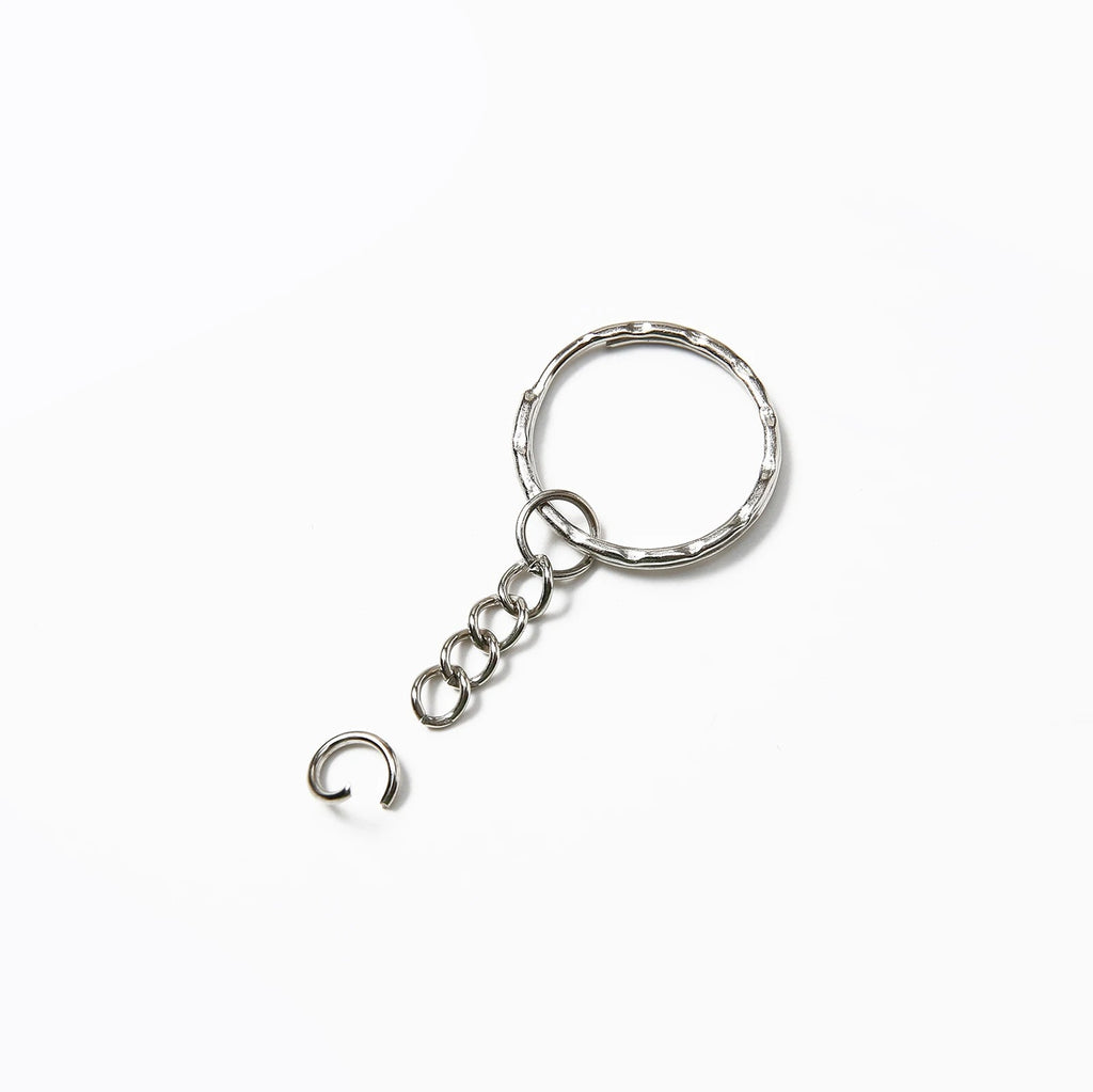 10/50/100/200 pcs Silver Metal Split Key Ring with Chain Jump Rings for DIY Findings Making Keychain Accessories - Cozy & Co. Market
