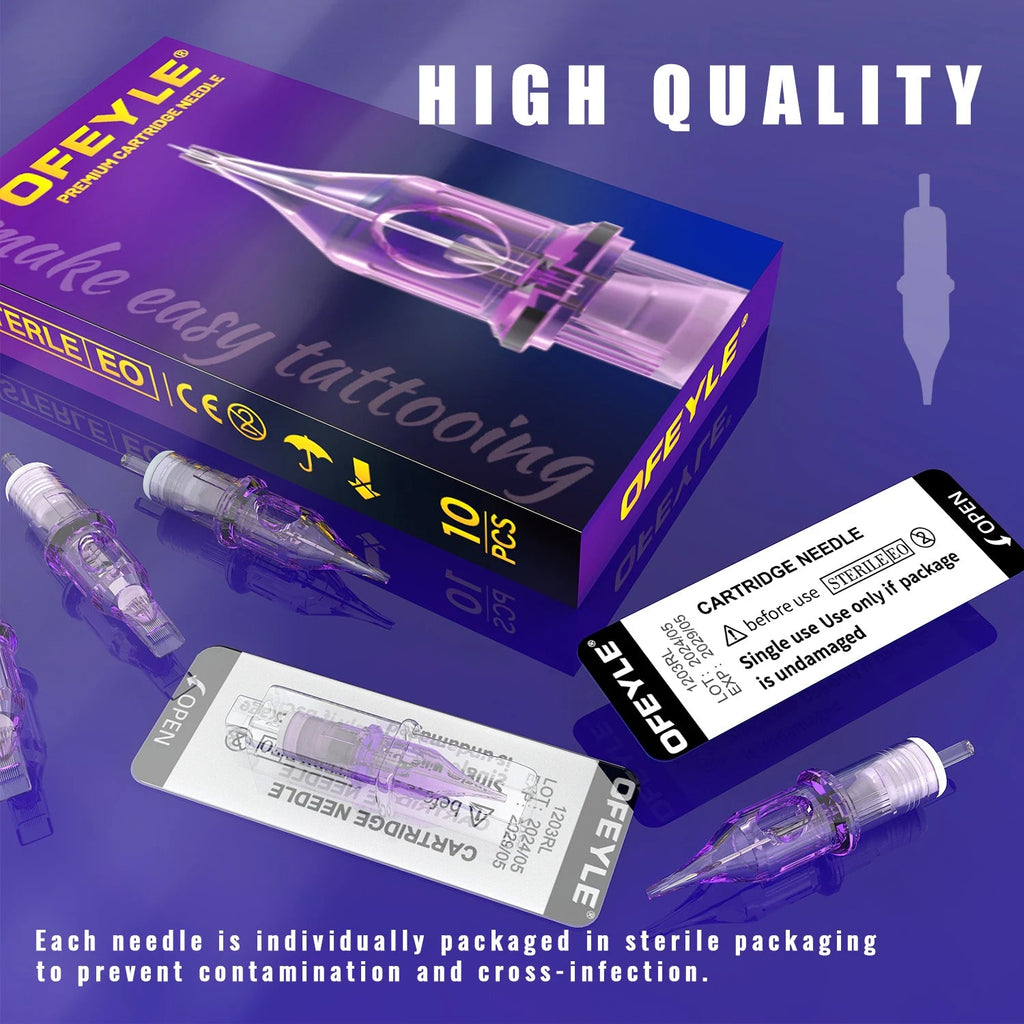 10pcs Tattoo Cartridge Needles Disposable Needles Rl Rs Rm M1 Series For Tattoo Machine For Eyebrow Eyeliner Permanent Makeup - Cozy & Co. Market