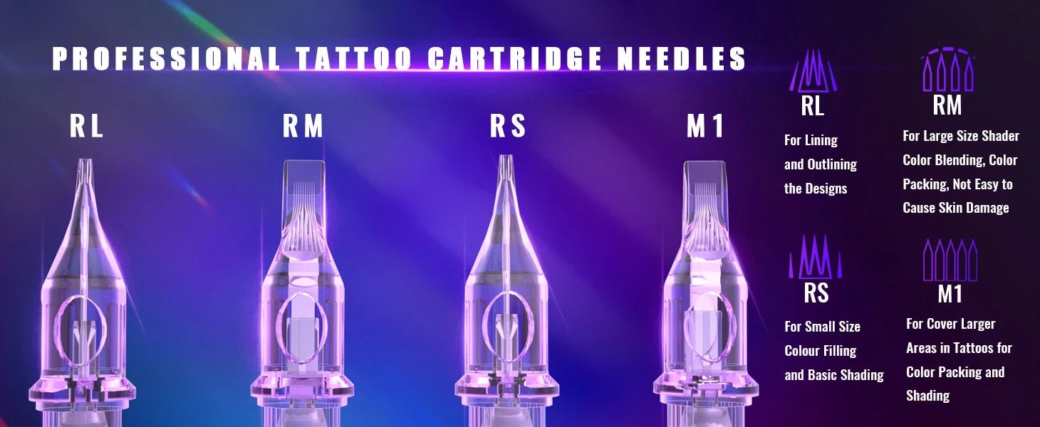 10pcs Tattoo Cartridge Needles Disposable Needles Rl Rs Rm M1 Series For Tattoo Machine For Eyebrow Eyeliner Permanent Makeup - Cozy & Co. Market