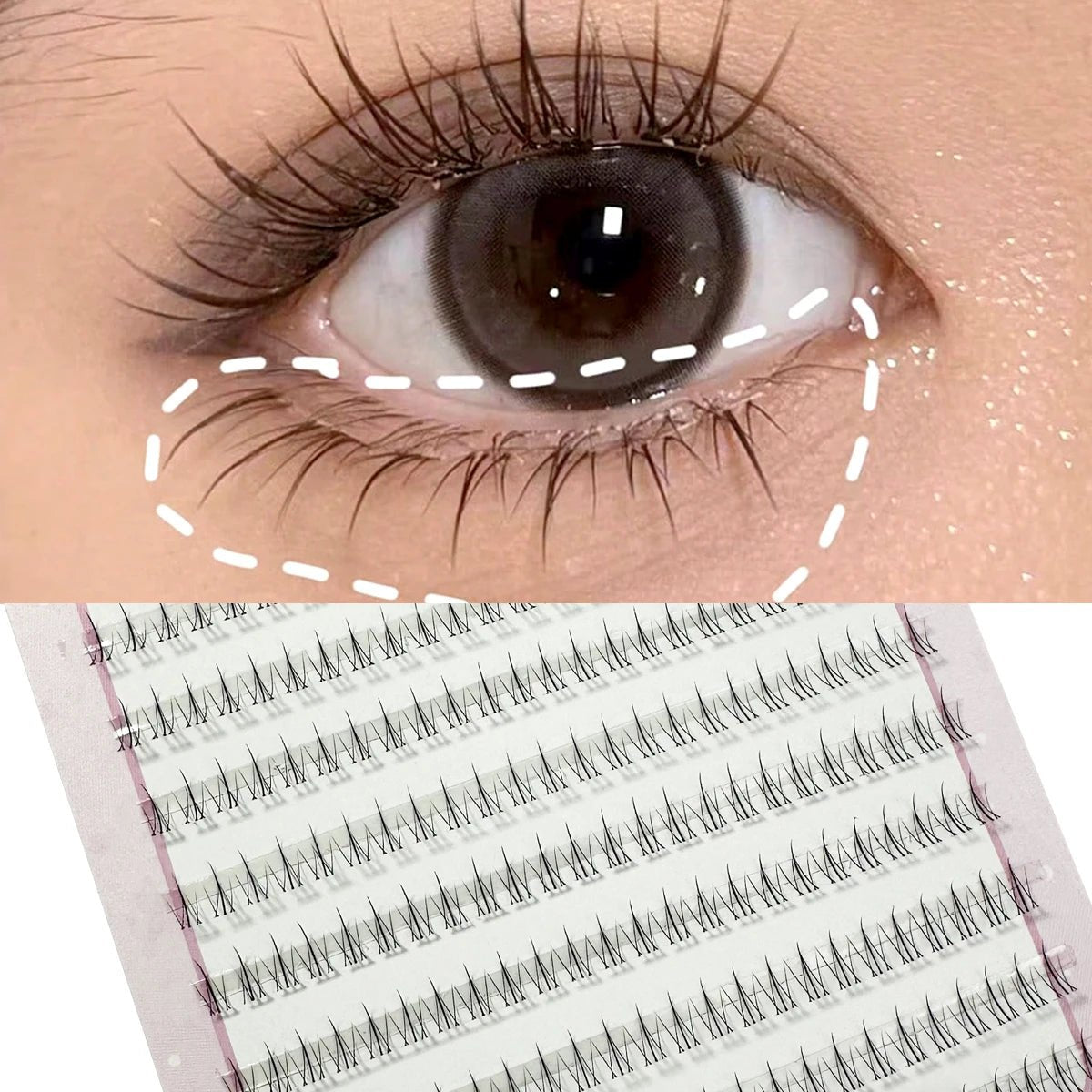10Rows Under Eyelashes Extension Personal EyeLash Professional Makeup Individual Cluster Grafting Fake Lashes False Eyelashes - Cozy & Co. Market