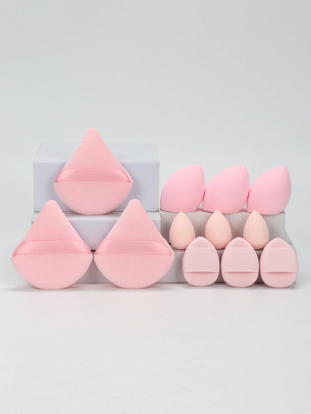 12-Piece All-Purpose Makeup Sponge Set, Made of 3 Loose Powder Puffs, 3 Mini Air Cushion Puffs, 3 Beauty Eggs and 3 Mini Beauty - Cozy & Co. Market