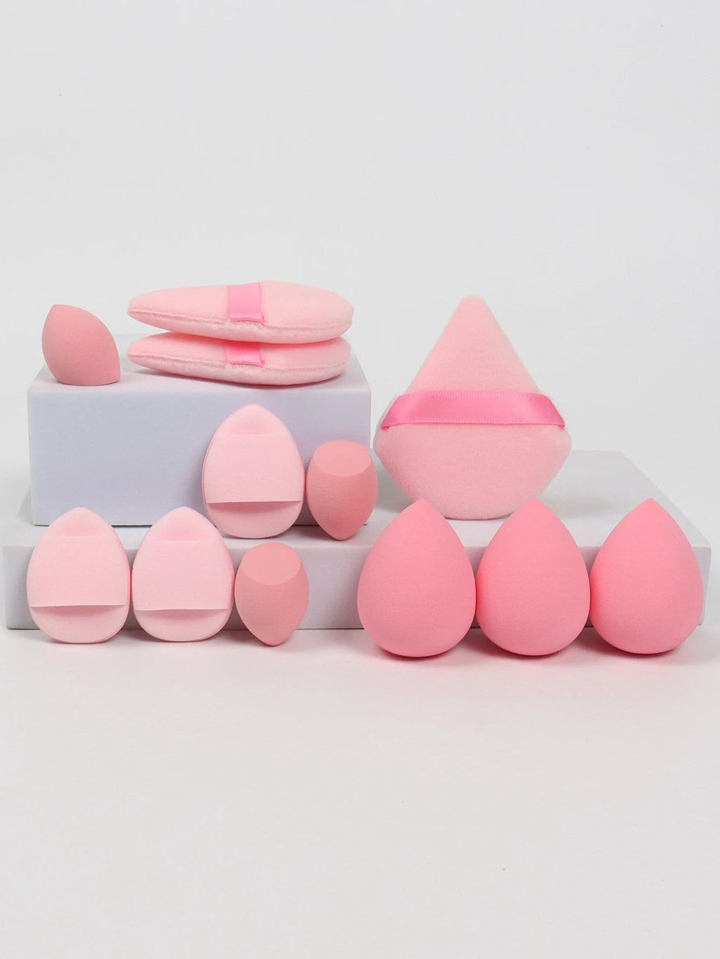 12-Piece All-Purpose Makeup Sponge Set, Made of 3 Loose Powder Puffs, 3 Mini Air Cushion Puffs, 3 Beauty Eggs and 3 Mini Beauty - Cozy & Co. Market