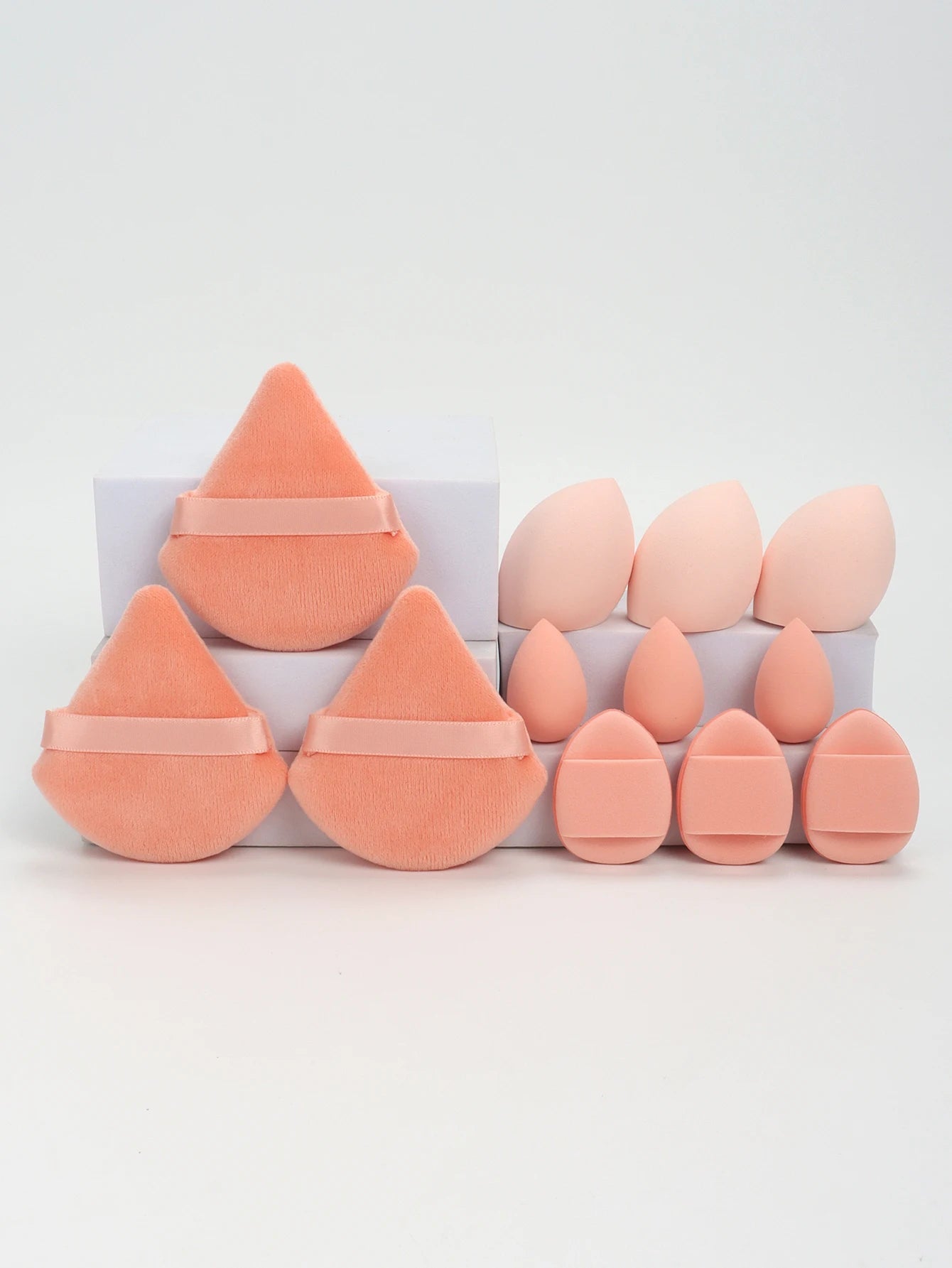 12-Piece All-Purpose Makeup Sponge Set, Made of 3 Loose Powder Puffs, 3 Mini Air Cushion Puffs, 3 Beauty Eggs and 3 Mini Beauty - Cozy & Co. Market