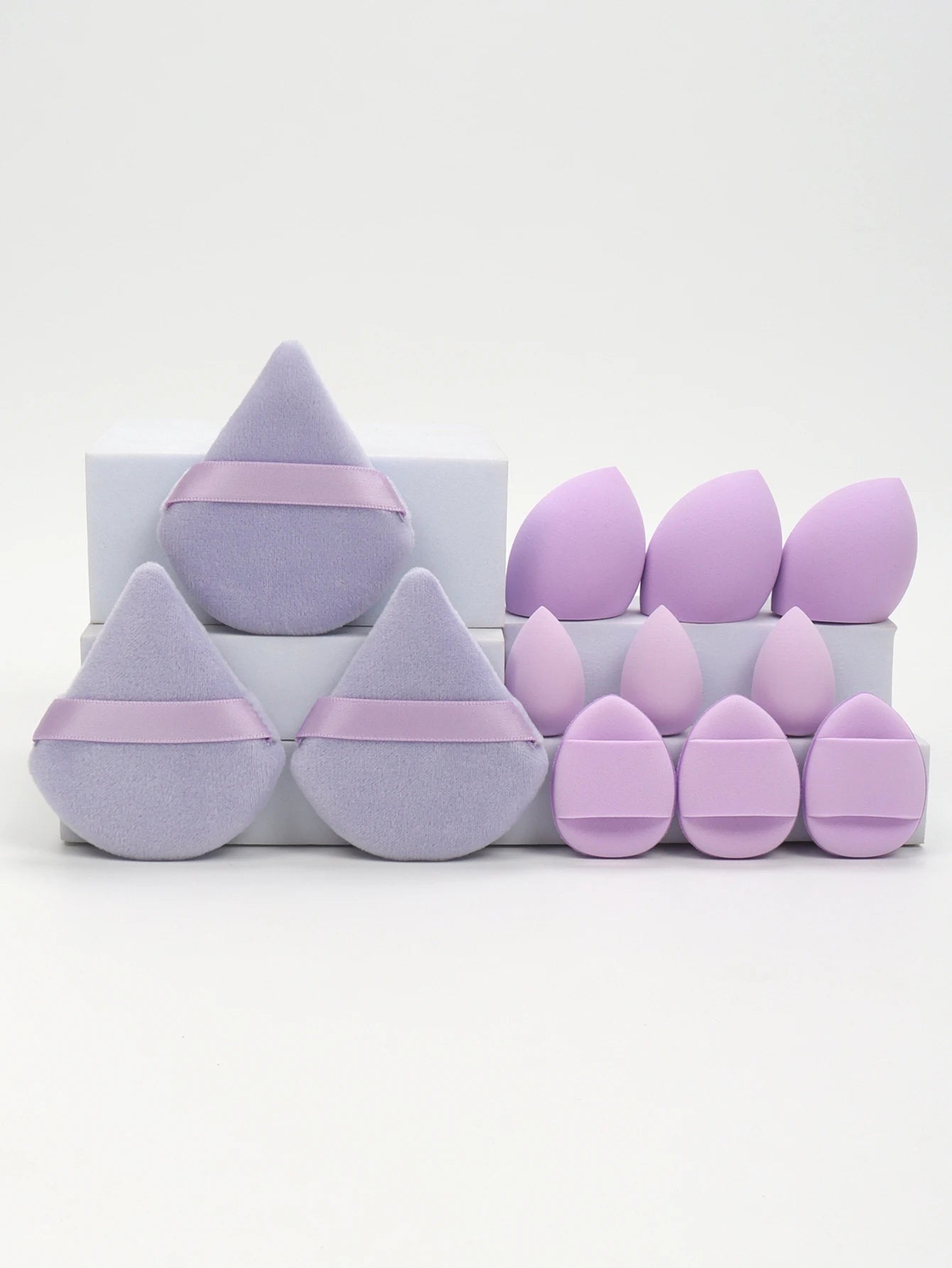 12-Piece All-Purpose Makeup Sponge Set, Made of 3 Loose Powder Puffs, 3 Mini Air Cushion Puffs, 3 Beauty Eggs and 3 Mini Beauty - Cozy & Co. Market