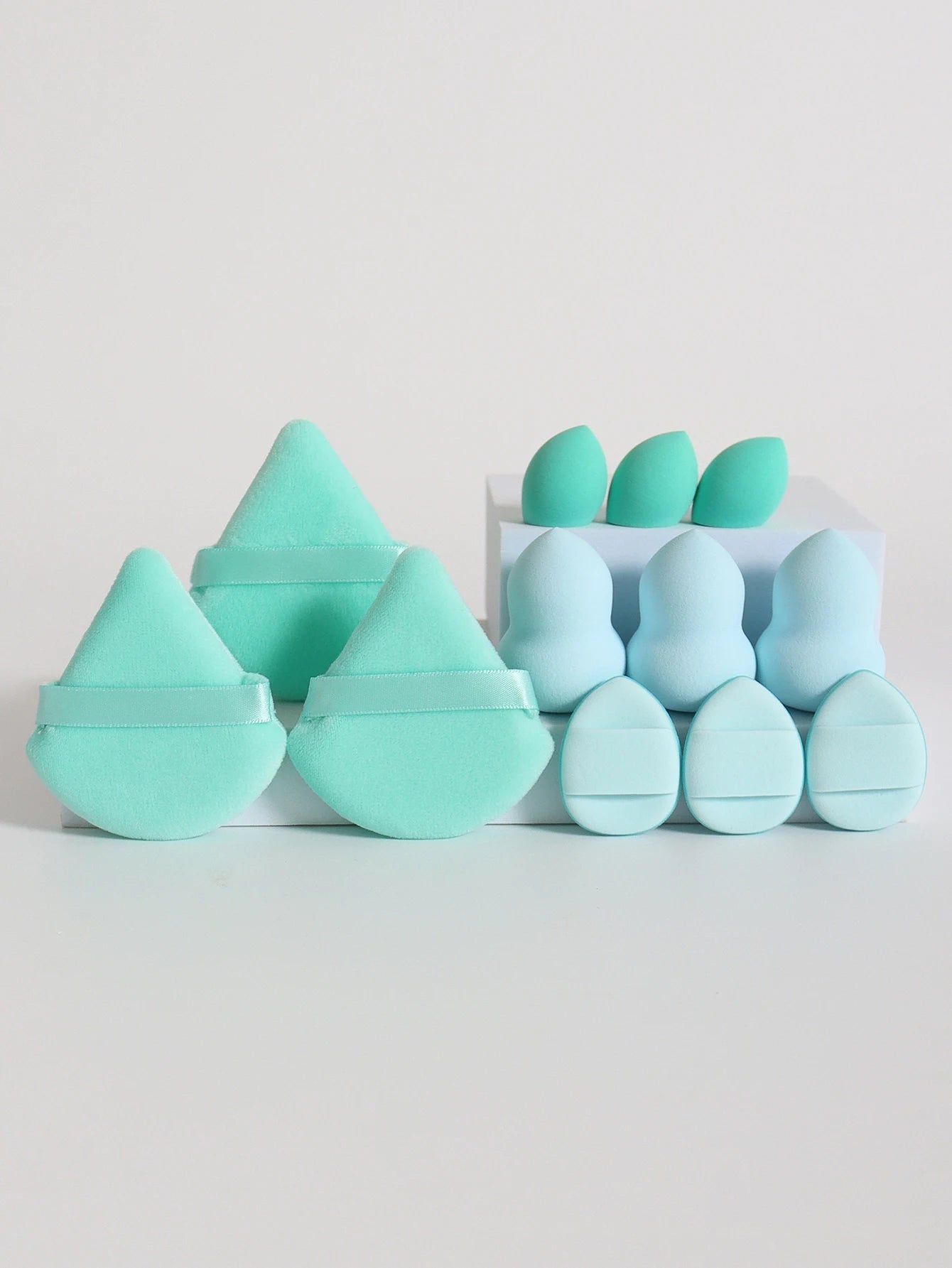 12-Piece All-Purpose Makeup Sponge Set, Made of 3 Loose Powder Puffs, 3 Mini Air Cushion Puffs, 3 Beauty Eggs and 3 Mini Beauty - Cozy & Co. Market
