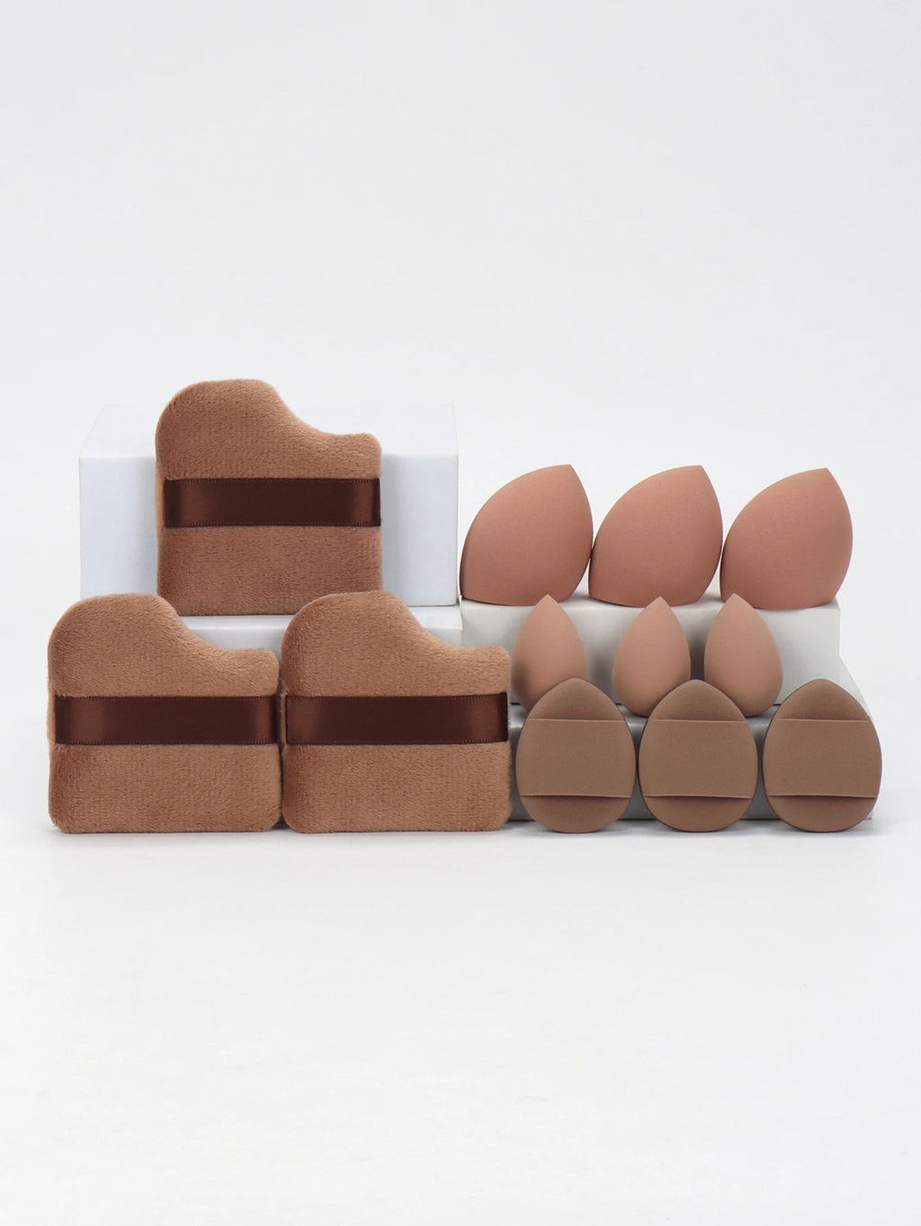 12-Piece All-Purpose Makeup Sponge Set, Made of 3 Loose Powder Puffs, 3 Mini Air Cushion Puffs, 3 Beauty Eggs and 3 Mini Beauty - Cozy & Co. Market