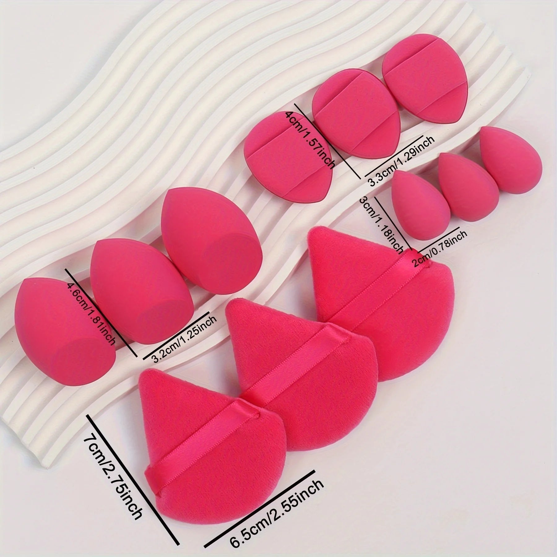 12-Piece All-Purpose Makeup Sponge Set, Made of 3 Loose Powder Puffs, 3 Mini Air Cushion Puffs, 3 Beauty Eggs and 3 Mini Beauty - Cozy & Co. Market