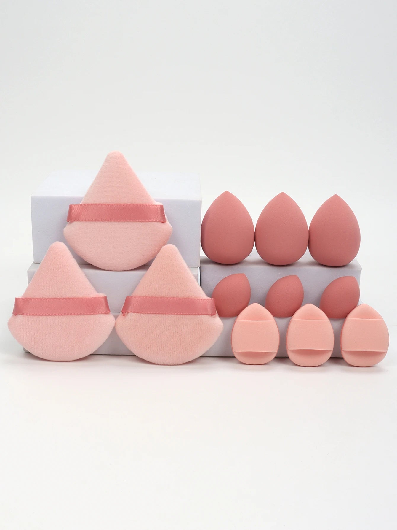 12-Piece All-Purpose Makeup Sponge Set, Made of 3 Loose Powder Puffs, 3 Mini Air Cushion Puffs, 3 Beauty Eggs and 3 Mini Beauty - Cozy & Co. Market
