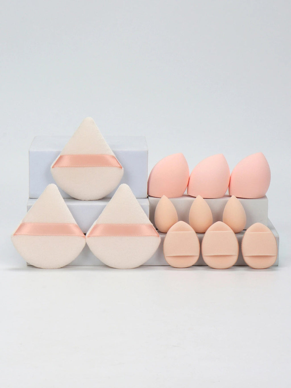 12-Piece All-Purpose Makeup Sponge Set, Made of 3 Loose Powder Puffs, 3 Mini Air Cushion Puffs, 3 Beauty Eggs and 3 Mini Beauty - Cozy & Co. Market